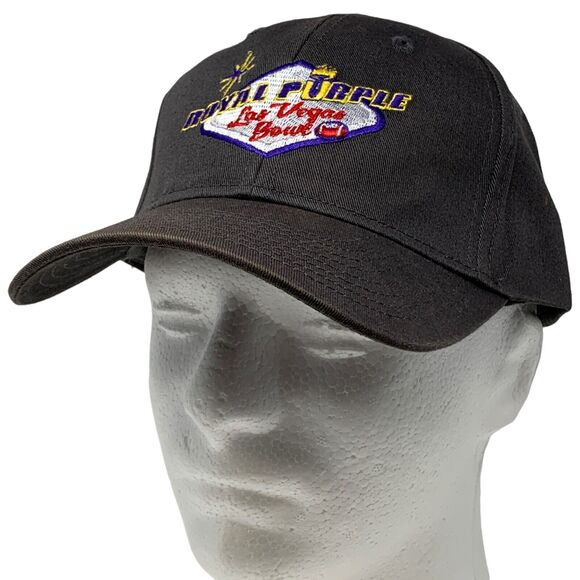 Las Vegas Bowl Hat Cap Gray NCAA College Football Royal Purple 6 Panel Strapback - Picture 1 of 10